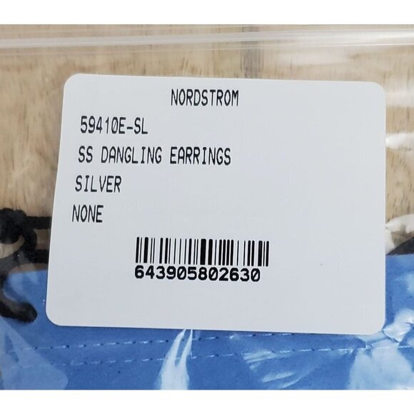 Samuel b 925 Sterling Silver Pear Shaped Dangle Drop Post Earrings - Picture 5 of 5